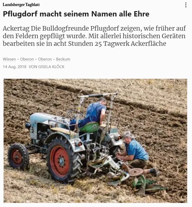 Auszug aus dem Landsberger Tagblatt